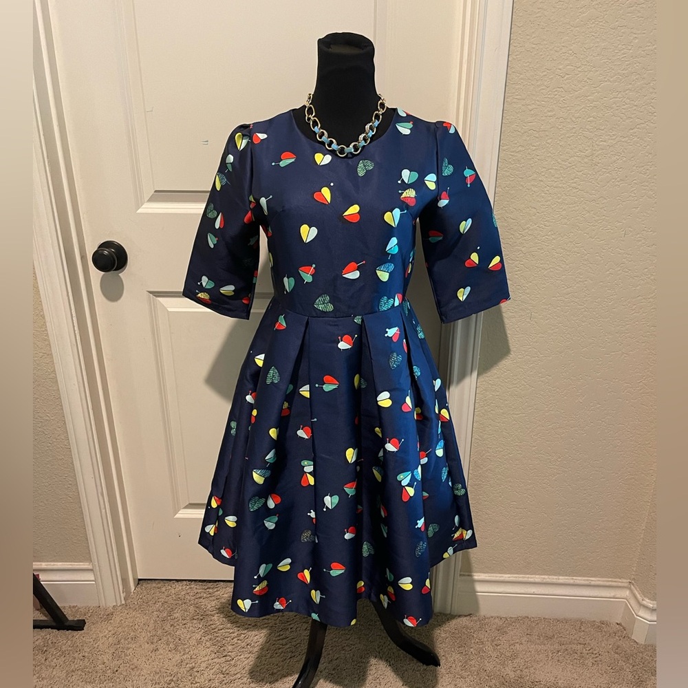 Playful heart detailed dress